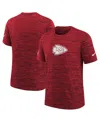 Nike Big Boys And Girls Red Kansas City Chiefs Sideline Velocity Performance T-shirt In Multi