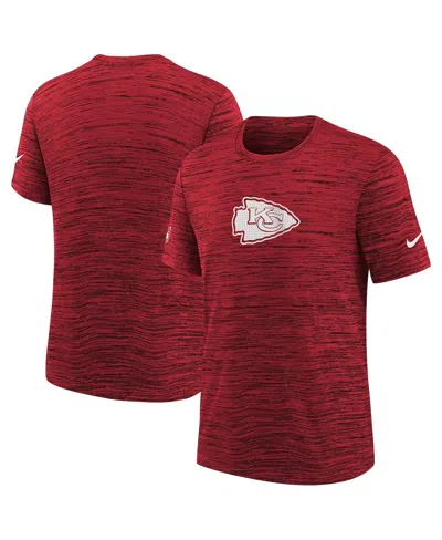 Nike Kids' Big Boys And Girls Red Kansas City Chiefs Sideline Velocity Performance T-shirt In Multi