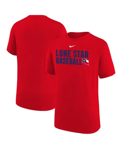 Nike Kids' Big Boys And Girls Red Texas Rangers Local Legend T-shirt