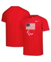 Nike Big Boys And Girls Red U.s. Paralympics Core T-shirt In Red
