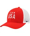 Nike Big Boys And Girls Red/white Team Usa Rise Performance Trucker Adjustable Hat In Red,white