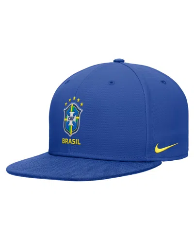 Nike Kids' Big Boys And Girls Royal Brazil National Team Pro Dri-fit Snapback Hat In Blue