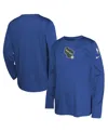 Nike Big Boys And Girls Royal Milwaukee Bucks 2024/25 City Edition Pregame Performance Long Sleeve Shooti In Royal