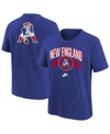 Nike Big Boys And Girls Royal New England Patriots Rewind Front Back Essential T-shirt In Green