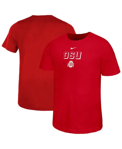 Nike Kids' Big Boys And Girls Scarlet Ohio State Buckeyes Legend Performance T-shirt In Red