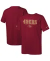 Nike Big Boys And Girls Scarlet San Francisco 49ers Sideline Team Issue T-shirt In Red