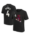 Nike Big Boys And Girls Scottie Barnes Black Toronto Raptors 2024/25 City Edition Name Number T-shirt In Black