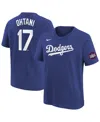Nike Big Boys And Girls Shohei Ohtani Royal Los Angeles Dodgers Name Number T-shirt In Royal