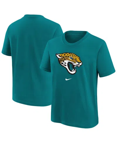 Nike Kids' Big Boys And Girls Teal Jacksonville Jaguars Primary Logo Legend T-shirt In Green