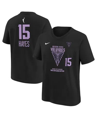 Nike Kids' Big Boys And Girls Tiffany Hayes Black Golden State Valkyries Explorer Edition Player Name Number T-