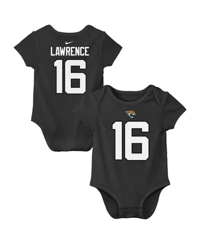 Nike Babies' Big Boys And Girls Trevor Lawrence Charcoal Jacksonville Jaguars Player Name Number Bodysuit In Gray