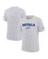 Nike Big Boys And Girls White Buffalo Bills 2025 Rivalries Collection Sideline Velocity Dri-fit T-shirt In Gray