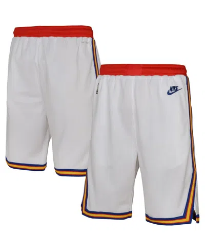Nike Big Boys And Girls White Golden State Warriors 2024/25 City Edition Swingman Performance Shorts