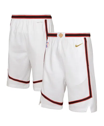 Nike Big Boys And Girls White Houston Rockets 2024/25 City Edition Swingman Performance Shorts