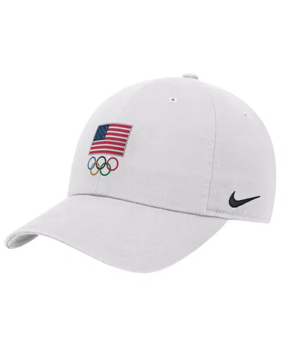 Nike Kids' Big Boys And Girls White La28 Summer Olympics Club Adjustable Hat