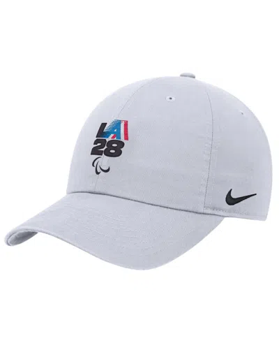 Nike Kids' Big Boys And Girls White La28 Summer Paralympics Retro Stripes Club Adjustable Hat