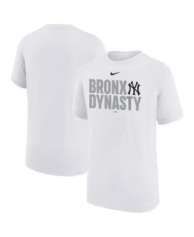 Nike Kids' Big Boys And Girls White New York Yankees Local Legend T-shirt