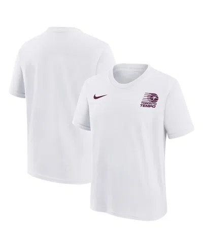 Nike Kids' Big Boys And Girls White Toronto Tempo Toronto T-shirt