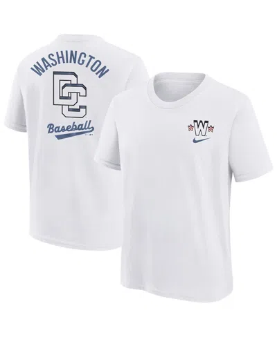 Nike Kids' Big Boys And Girls White Washington Nationals 2025 City Connect T-shirt