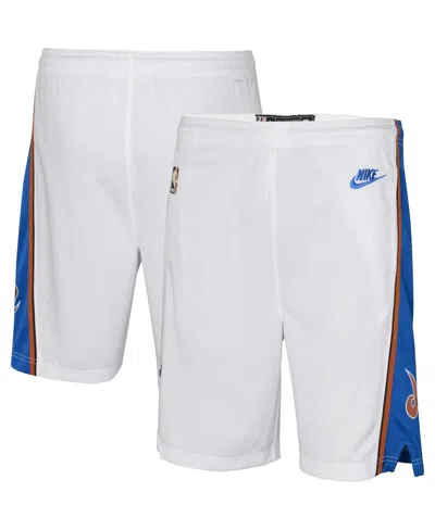 Nike Kids' Big Boys And Girls White Washington Wizards Hardwood Classics Swingman Shorts