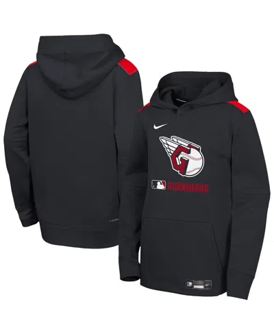 Nike Kids' Big Boys And Girls Navy Cleveland Guardians Authentic Collection Performance Pullover Hoodie