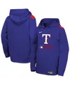 Nike Big Boys And Girls Royal Texas Rangers Authentic Collection Performance Pullover Hoodie In Royal