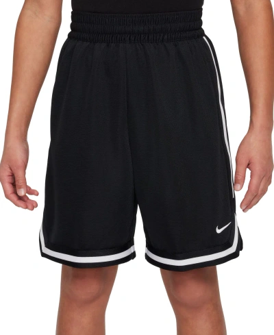 Nike Kids' Big Boys Dri-fit Dna Basketball Shorts In Black,white