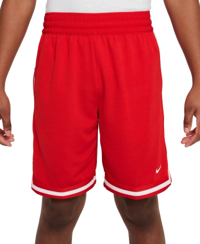 Nike Kids' Big Boys Dri-fit Dna Basketball Shorts In University Red,white