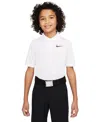 Nike Dri-fit Victory Big Kids' (boys') Golf Polo In White,black