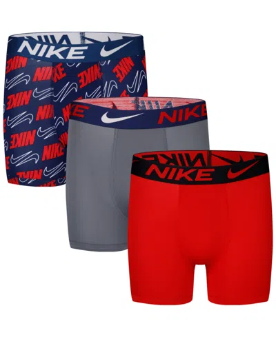 Nike Kids' Big Boys Essential Dri-fit Boxer Briefs, Pack Of 3 In Ckmidnigh