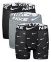 Nike Boys' 3 Pack Essential Boxer Briefs - Little Kid, Big Kid In Gray,black