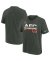 Nike Big Boys  Anthracite Cincinnati Bengals 2021 Afc Champions Locker Room Trophy Collection T-shirt In Anthracite