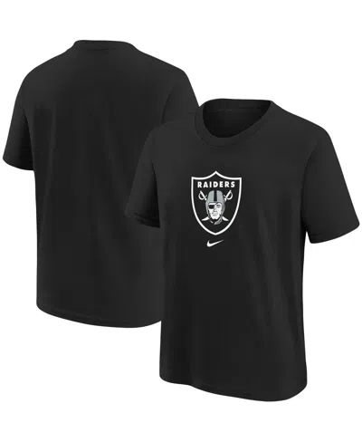 NIKE BIG BOYS NIKE BLACK LAS VEGAS RAIDERS LOGO T-SHIRT