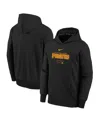 NIKE BIG BOYS NIKE BLACK PITTSBURGH PIRATES AUTHENTIC COLLECTION PERFORMANCE PULLOVER HOODIE