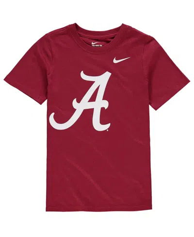 Nike Kids' Big Boys  Crimson Alabama Crimson Tide Cotton Logo T-shirt