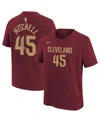 Nike Big Boys  Donovan Mitchell Wine Cleveland Cavaliers Icon Edition Name And Number T-shirt In Wine