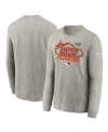 Nike Big Boys  Gray Kansas City Chiefs Super Bowl Lviii Champions Locker Room Trophy Collection Long  In Gray
