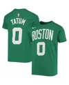 Nike Big Boys  Jayson Tatum Kelly Green Boston Celtics Logo Name And Number Performance T-shirt In Kelly Green