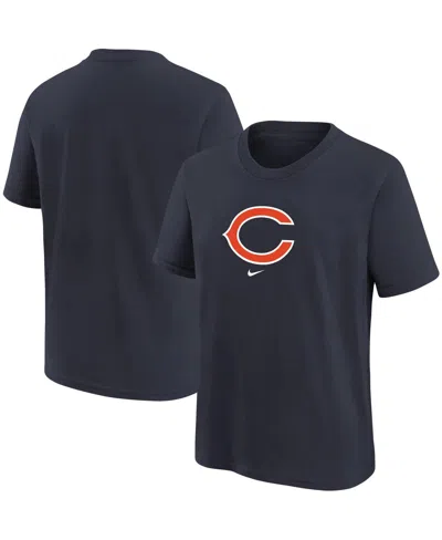 Nike Kids' Big Boys  Navy Chicago Bears Logo T-shirt