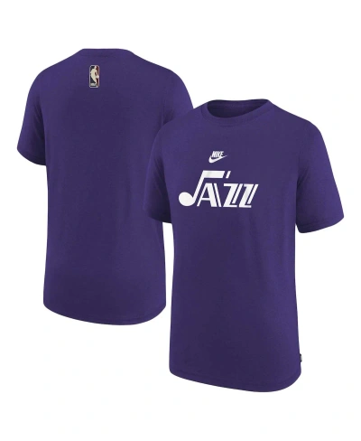 Nike Kids' Big Boys  Nba Purple Utah Jazz 2023/24 Classic Edition Authentic Pregame Shooting T-shirt
