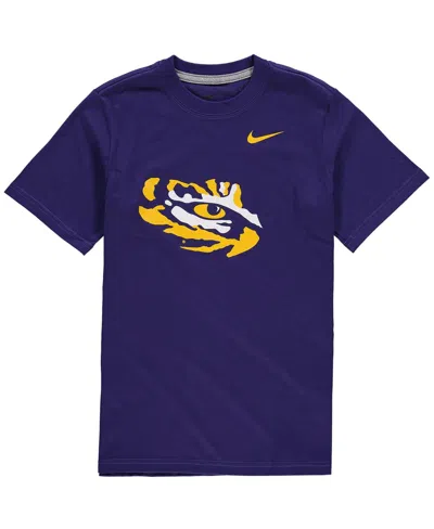 Nike Kids' Big Boys  Purple Lsu Tigers Cotton Logo T-shirt