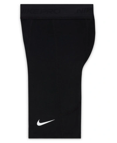 Nike Kids' Big Boys Pro Dri-fit Stretch Performance Shorts In Black,black,white