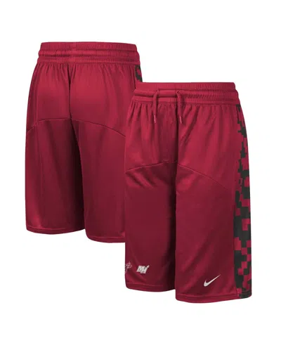Nike Kids' Big Boys Red Miami Heat Courtside Starting Five Team Shorts