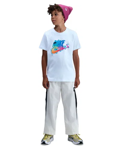 Nike Kids' Big Boys Sportswear Crewneck Short Sleeve T-shirt In Blue