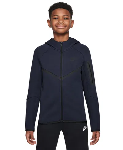 Nike Kids' Big Boys Sportswear Full-zip Tech Fleece Hoodie In Multi