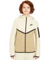 Nike Sportswear Tech Fleece Big Kids' Full-zip Hoodie In Prctbg,bla
