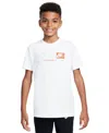 Nike Big Boys Sportswear Graphic Cotton T-shirt In White