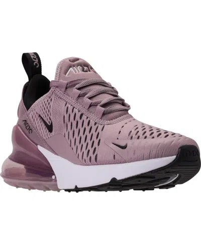 Nike Big Girls Air Max 270 Casual Sneakers From Finish Line In Rose,white