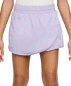 Nike Big Girls Breezy Mid-rise Skort With Brief Liner In Hydrangeas,white