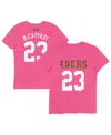 Nike Big Girls Christian Mccaffrey Pink San Francisco 49ers Player Name Number T-shirt In Pink